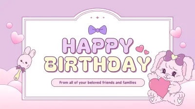 Pink Cute Birthday Invitation Presentation