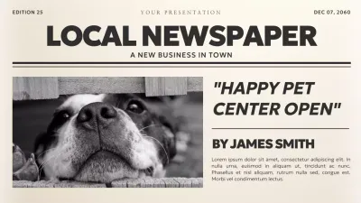 Black and Beige Vintage News Theme Business Material