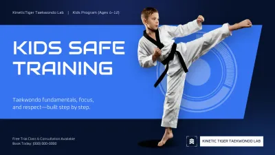Blue Modern Martialarts Advertisement