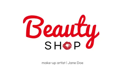 Red Simple Beauty Business Card
