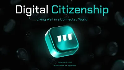 Teal Modern Digital Citizenship Guide Presentation