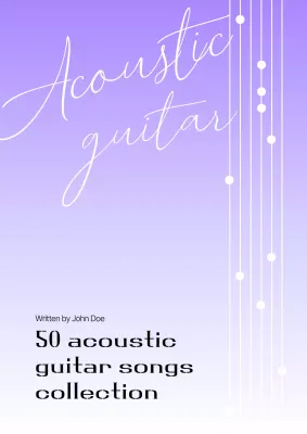 Purple Elegant Guitar Collection Guide Book Cover