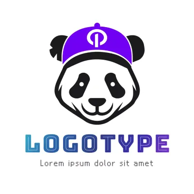 Purple Minimal Design Logo