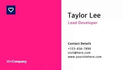 Pink Modern Business Card