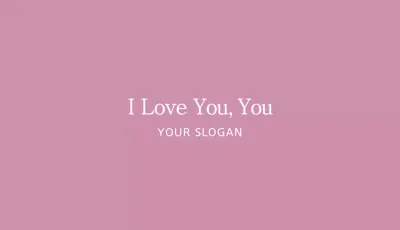Pink Simple Business Card