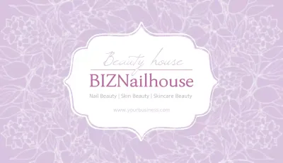 Purple Elegant Beauty Promotion Business Card
