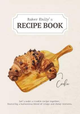 Beige Traditional Crookie Recipe Poster