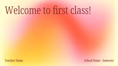 Orange Simple Class Orientation Guide Presentation