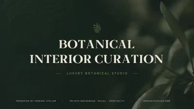 Green Elegant Botanical Business Presentation