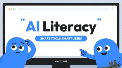 Blue Simple AI Literacy Guide Presentation