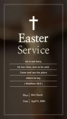 Promote a simple Easter thanksgiving church service