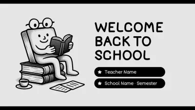 Black and White Simple Illustration Education Guide Presentation