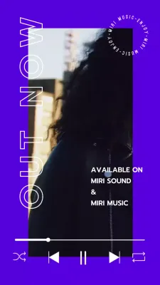 Promote your new album with a purple background