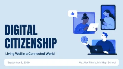 Blue Modern Digital Citizenship Guide
