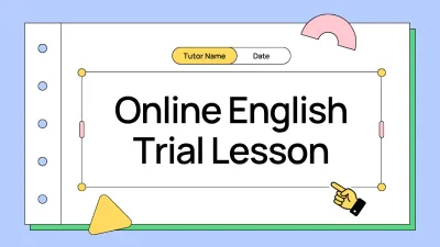 Green Minimal English Lesson Guide Presentation