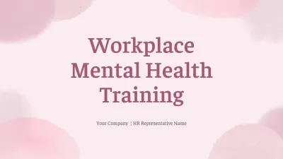Pink Simple Mental Health Training
