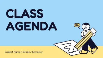 Blue Simple Education Agenda Presentation