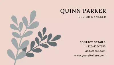 Beige Minimal Business Card