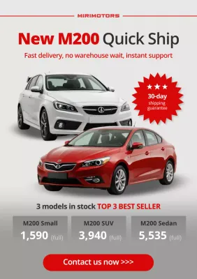 red modern car promotion