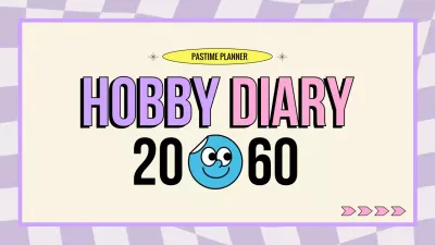 Light purple and ivory color hobby diary template
