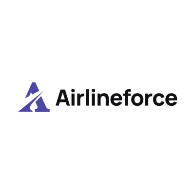 Purple Modern Airline Promotion Logo