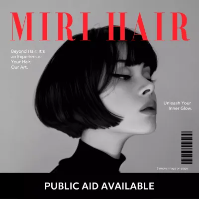 black modern hair promotion