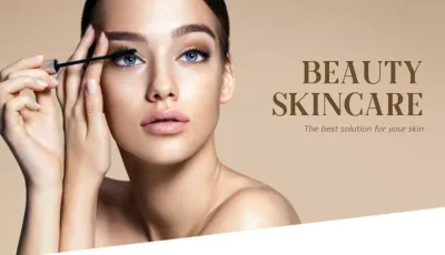 Beige Modern Skincare Business Card