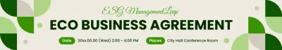 green modern business announcement