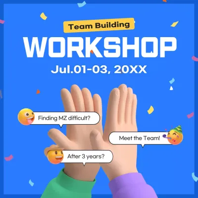 Promote blue high-five team building workshops