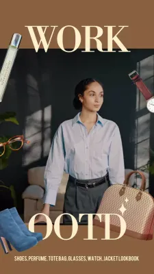 An emotional OOTD ad with a brown background