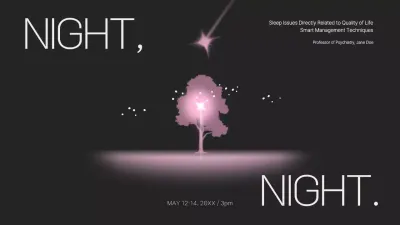 Black Minimal Sleep Lecture Presentation