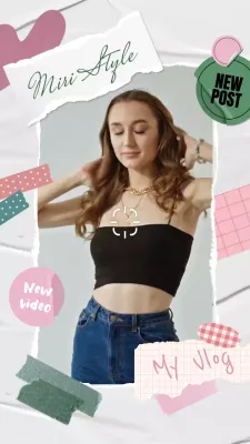 Selfie-inspired theme with a white base and pastel colors