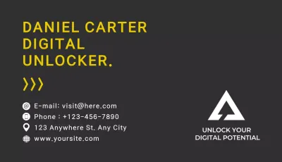 Black Minimal Business Card