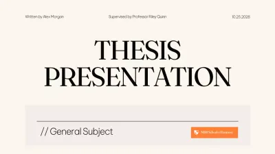 Beige Modern Thesis Presentation
