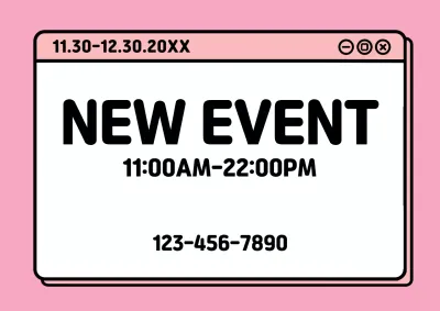 Pink Minimalist Event Announcement Poster