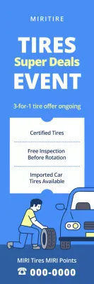 blue modern tire promotion