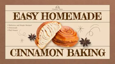 Beige Rustic Baking Recipe YouTube Thumbnail