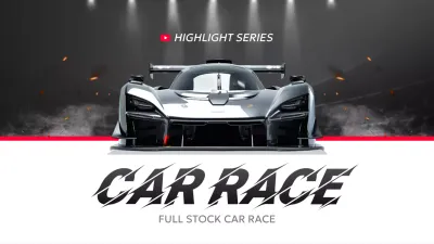 Black Modern Car Promotion YouTube Thumbnail