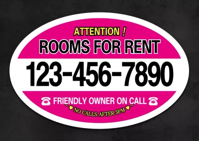 Pink Bold Rental Advertisement Poster