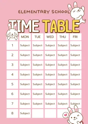 School timetable 03