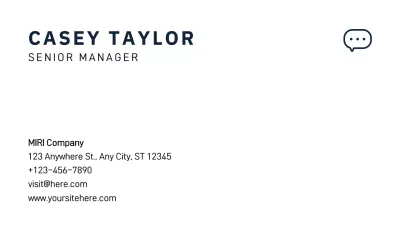 White Minimal Business Card