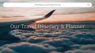 Orange Minimal Travel Planner