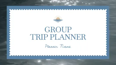 Blue Simple Travel Planner Presentation