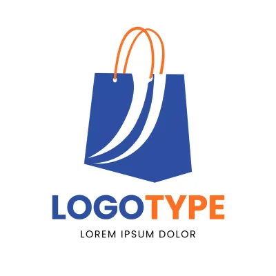 Blue Modern Shopping Logo
