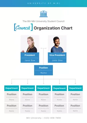 Blue Modern Council Document Poster