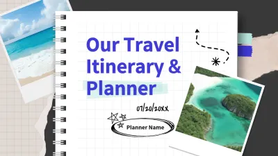 Blue Minimal Travel Planner
