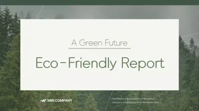 Green Minimal Eco Report Presentation