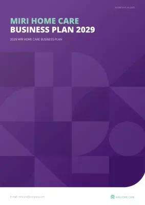 Simple shapes in purple and mint concept business plan