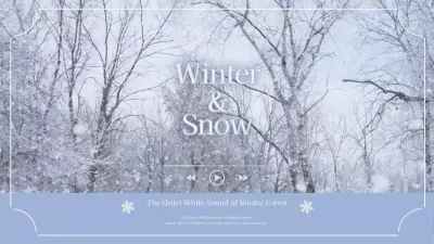 Winter music playlist in light blue and white