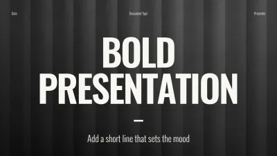 Black Minimalist Bold Presentation